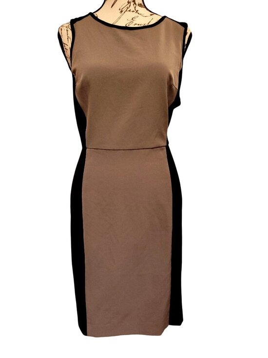 Worthington Dresses & Skirts - Worthington Womens Gray & Black Colorblock Sleeveless Sheath Dress Size 6